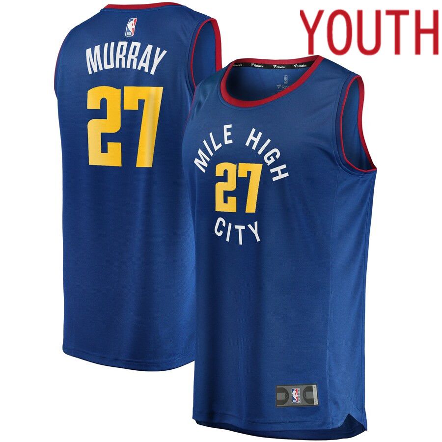Youth Denver Nuggets 27 Jamal Murray Fanatics Branded Navy Fast Break Replica Player NBA Jersey